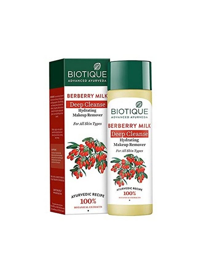 Biotique Berberry Milk Deep Cleanse Hydrating Makeup Remover For All Skin Types, 120Ml  - Image 1