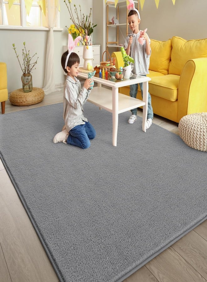 Pettop Area Rugs for Bedroom Living Room, 4x6 Grey Thickened Memory-Foam Indoor Carpets, Modern Aesthetic Minimalist Super Soft Comfy Carpet for Boys Girls Adults Room Dorm Home Decor - Image 5