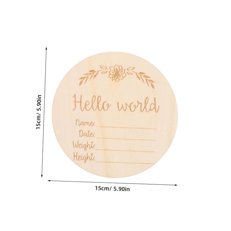 Wooden Baby Milestone Cards Set Of 12 For Newborn Photography Monthly Photo Props - Image 3