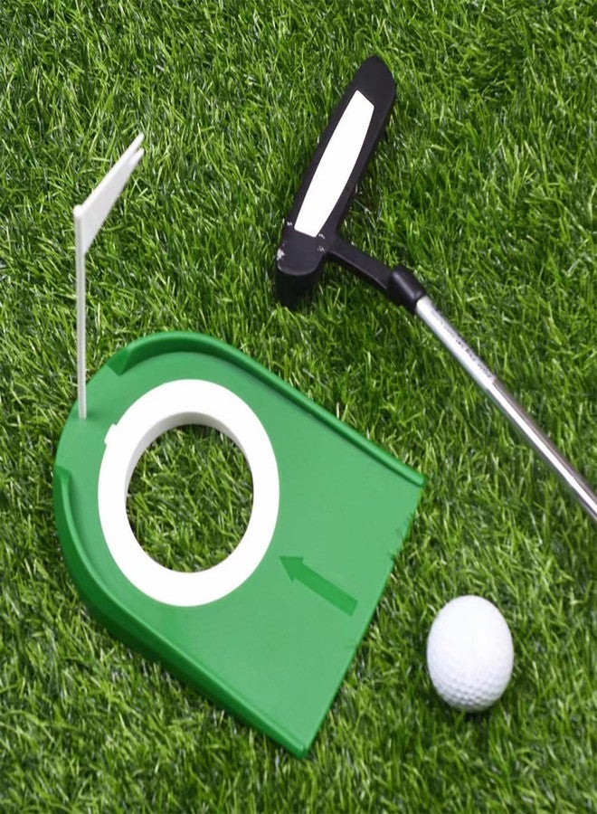 joaoxoko Golf Putting Green Indoor Set, 2 Pack Cup with Flag, Practice Training Aids for Indoor Outdoor, Hole Putter Regulation Cup for Office (White Flag) - Image 4
