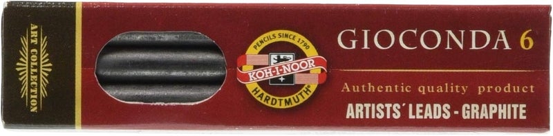 KOH-I-NOOR 4864 Round Graphite Leads, 6 Pieces - 6B - Image 1
