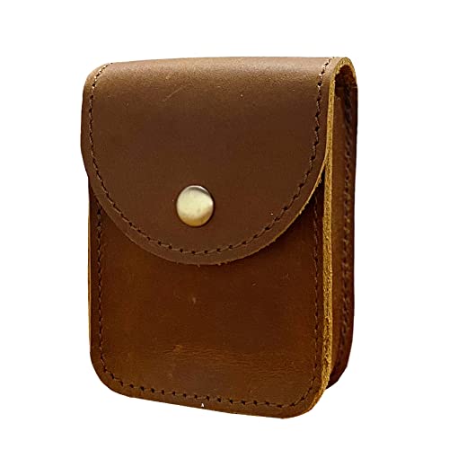 aolaso Genuine Leather Playing Card Case, Single Deck Playing Card Box，Leather Pouch Multipurpose with Belt Clip for Carrying Cards Small Tools Storage - Image 1