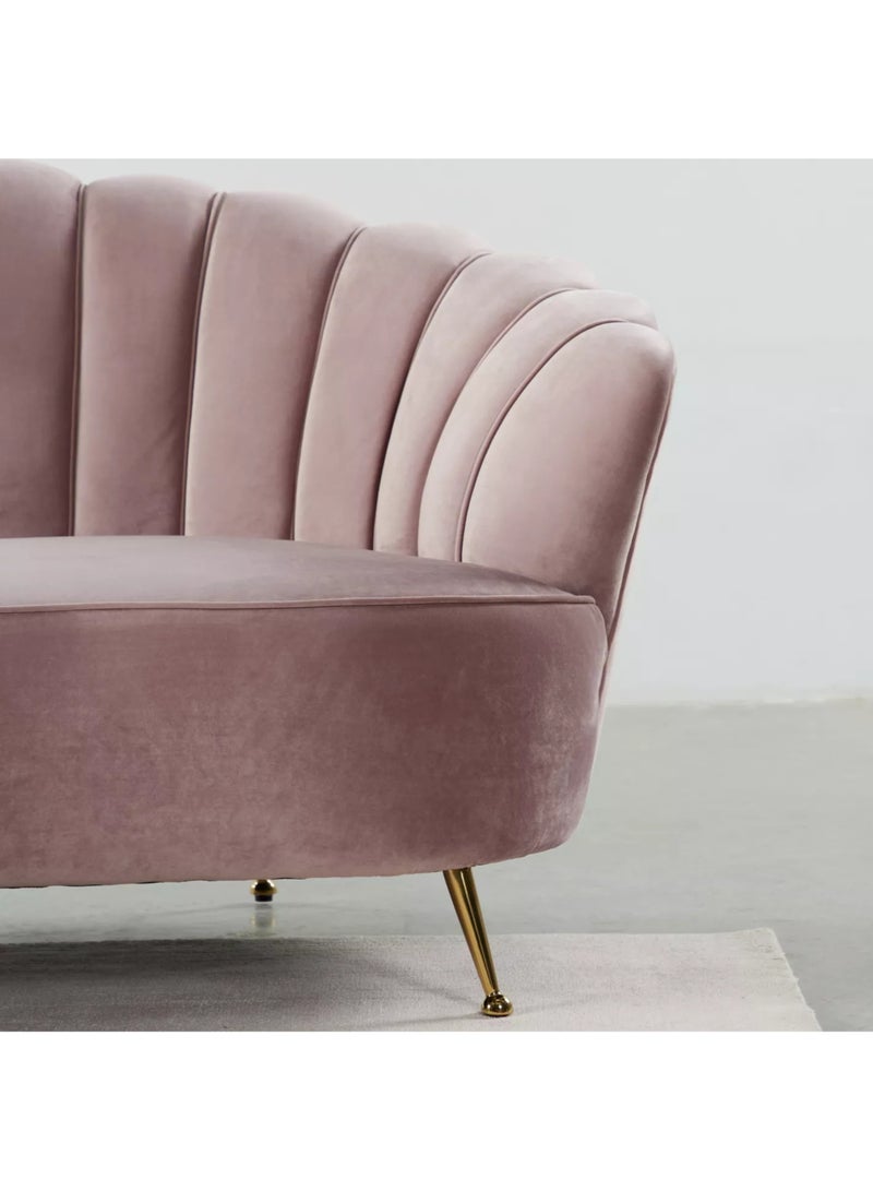 KARNAK 3-Seater Velvet Sofa A Perfect Blend of Comfort and Style - Light Pink - Image 3