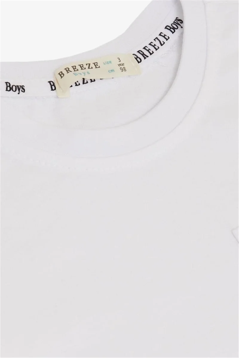 بريز Boy's T-Shirt with Cool Text and Crest Pocket, Age 1.5-5, White