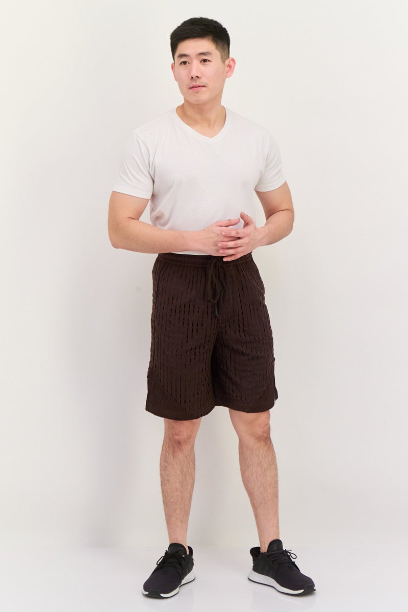 adidas Originals Men Sportswear Fit Training Shorts, Brown  - Image 4