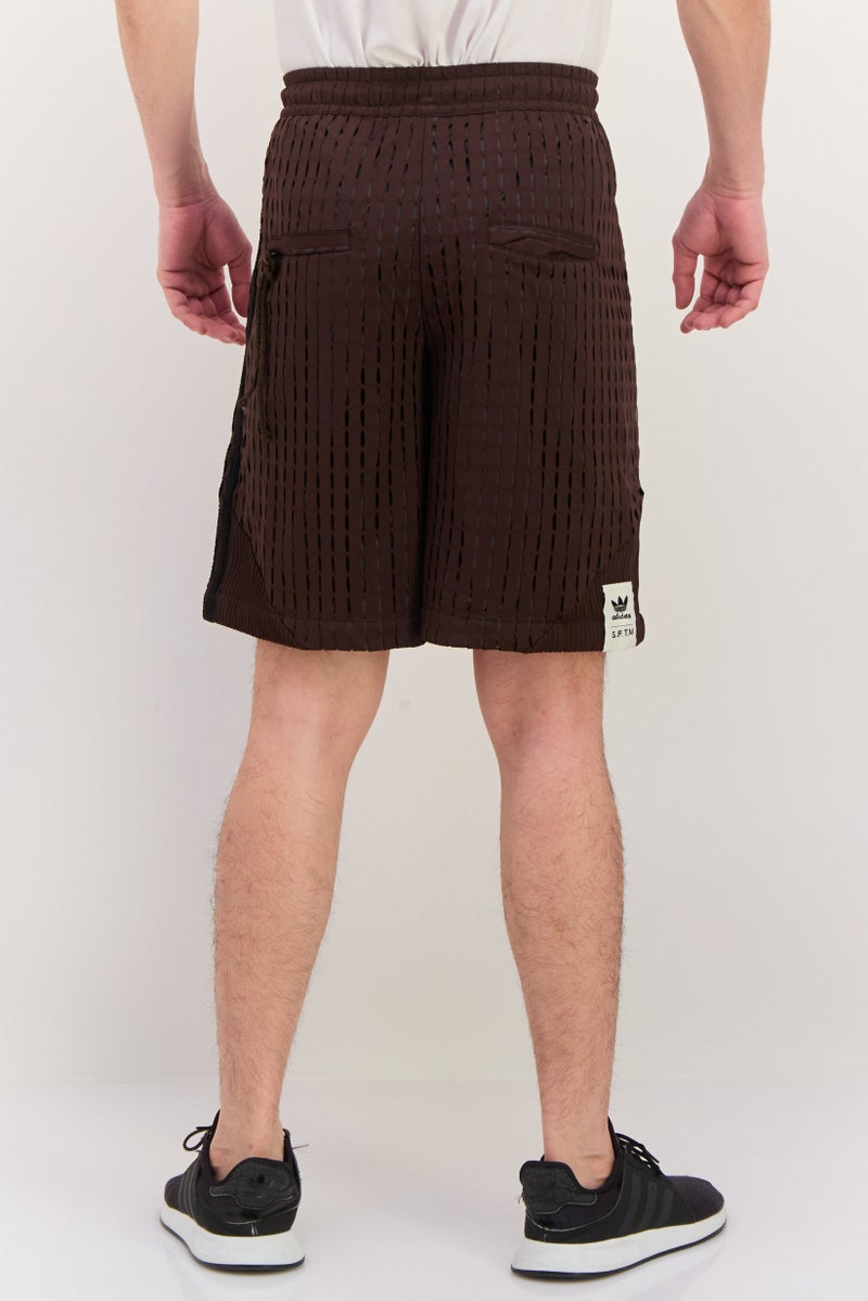 adidas Originals Men Sportswear Fit Training Shorts, Brown  - Image 3