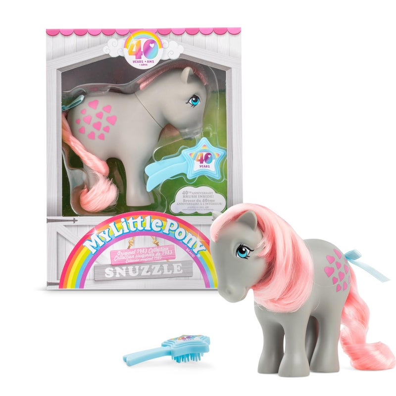 Basic Fun My Little Pony, 40th Anniversary 4-Inch Snuzzle, Original 1983 Collection, Long, Brushable Mane and Tail, Action Figure, Great for Kids, Toddlers, Girls, Ages 4+ - Image 1