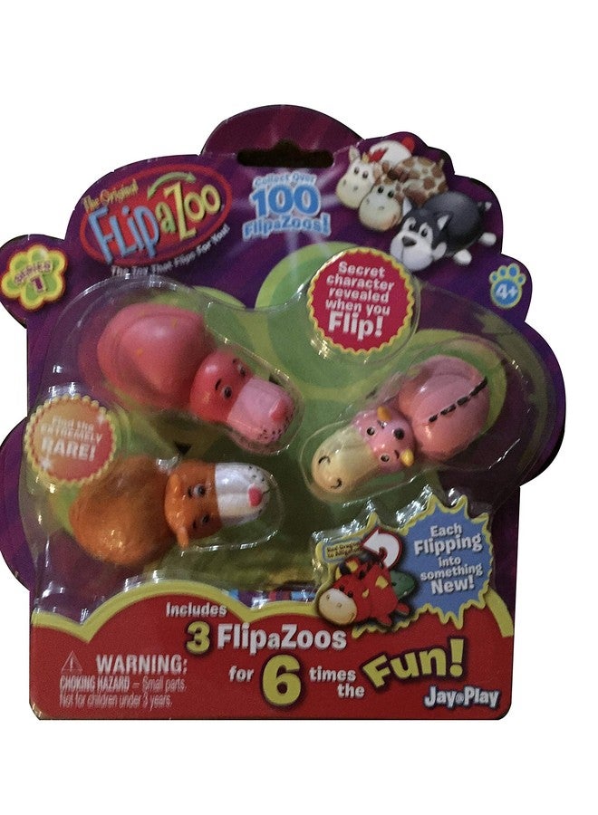 فليبازوو مجموعة FlipaZoo Series 1، عبوة من 3 شخصيات صغيرة (متنوعة)، حجمها التقريبي 2 بوصة × 1 بوصة، متعددة الألوان، صغيرة - Image 2