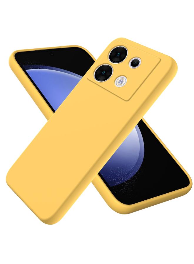 زبون جراب لهاتف Infinix Zero 30 5G مصنوع من السيليكون السائل بلون سادة ومضاد للسقوط وتغطية كاملة - Image 1