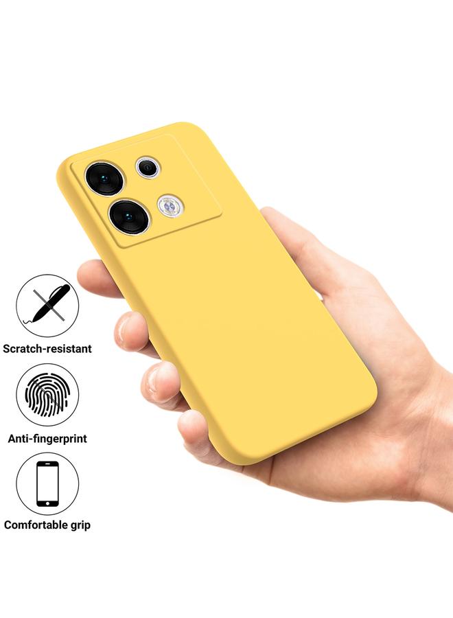 زبون جراب لهاتف Infinix Zero 30 5G مصنوع من السيليكون السائل بلون سادة ومضاد للسقوط وتغطية كاملة - Image 4