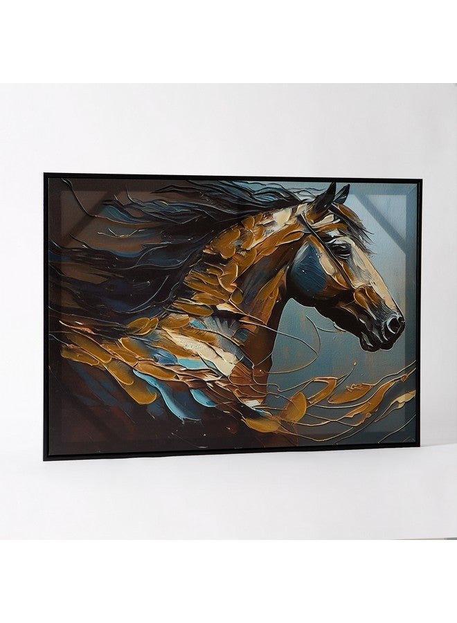 Home Box Ersel Running Horse Canvas with Hand Painting 50 x 70 x 2.5 cm  - Image 1