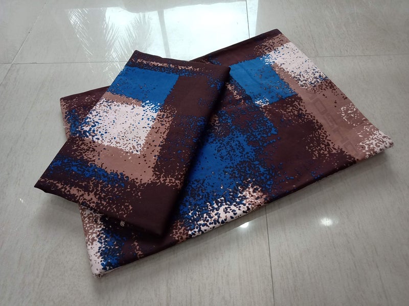 Mosho King Size Bedsheet Double Bed Glace Cotton 9 Feet 108x108 Inch with 2 Pillow Covers - JointLess Large Size - Image 1