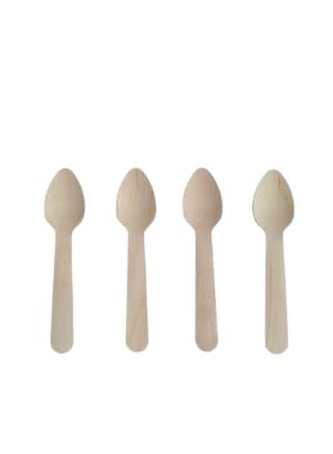 SAFECUP Disposable Birchwood Spoon & Fork Set (50 Spoons + 50 Forks) | Eco-Friendly, Biodegradable Wooden Cutlery | Food-Grade, Plastic-Free | Ideal for Café, Parties, Events & Home Use