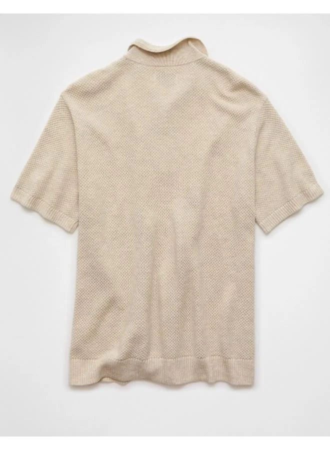 American Eagle AE Pique Sweater Polo Shirt