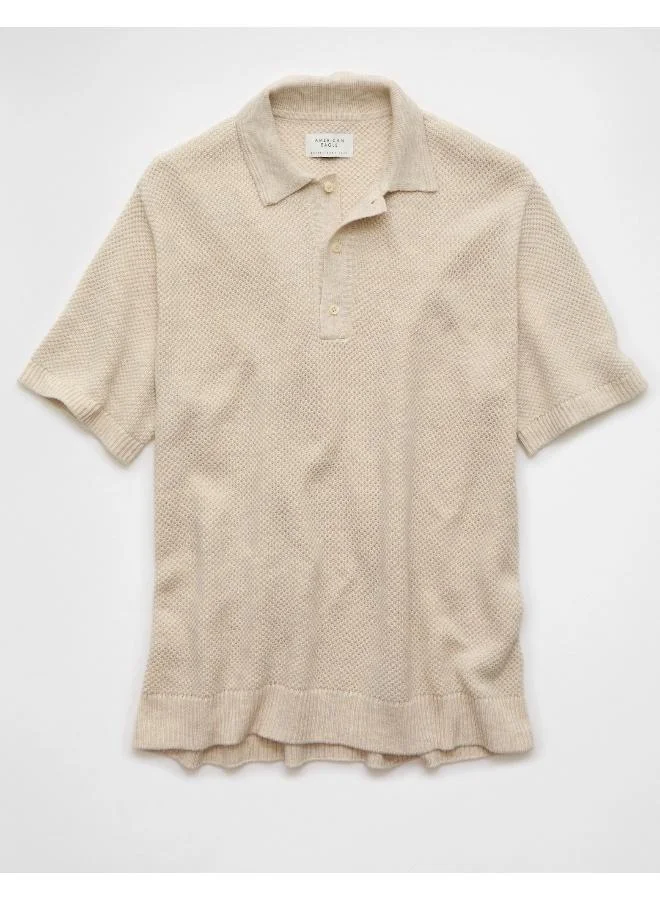 American Eagle AE Pique Sweater Polo Shirt