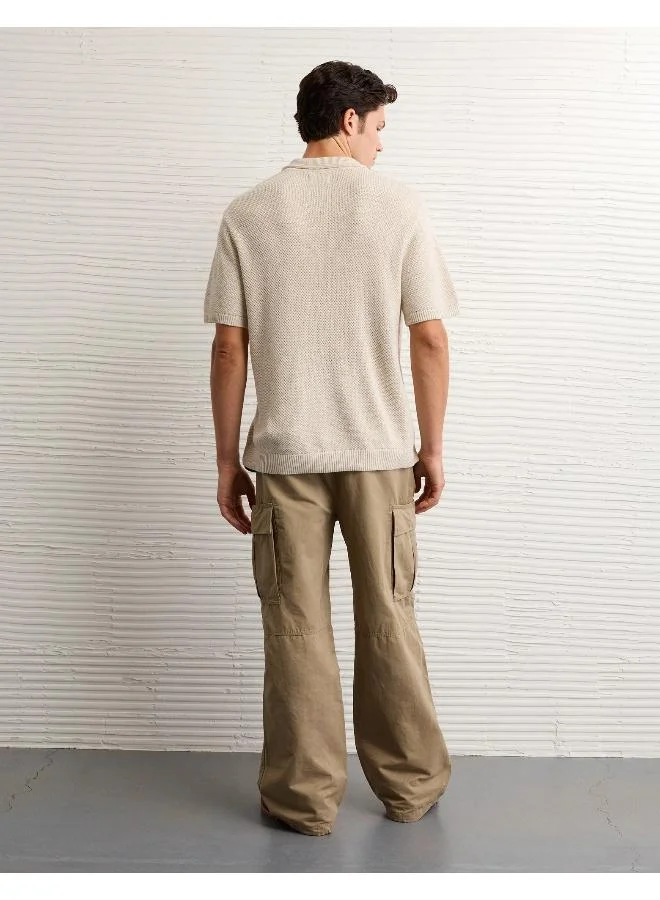American Eagle AE Pique Sweater Polo Shirt