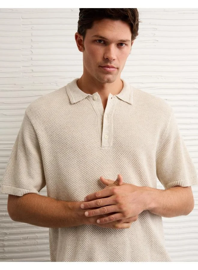 American Eagle AE Pique Sweater Polo Shirt