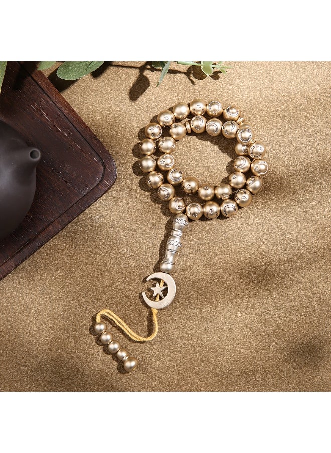 NIBEMINENT 33 Muslim Prayer Beads White/12mm 