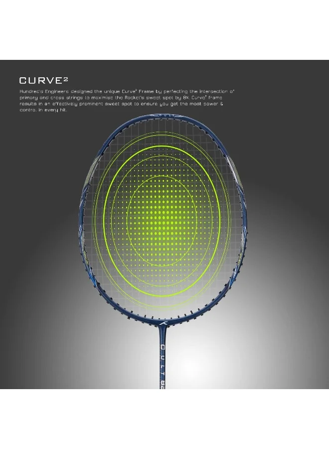 HUNDRED Cult 82 Carbon Fibre Unstrung Badminton Racket With Full Racket Cover