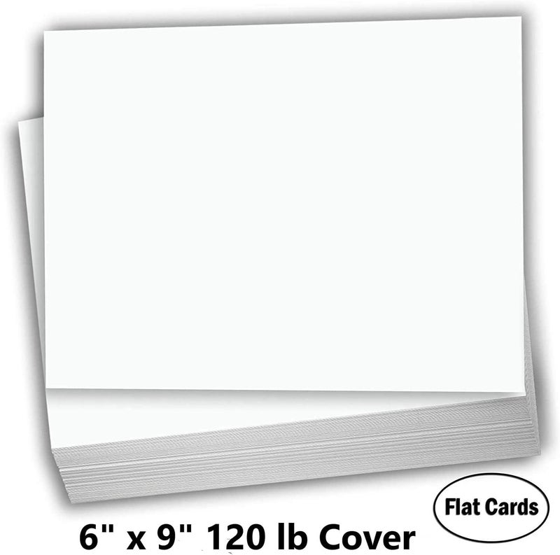 Hamilco Blank Index Cards 6" x 9" Heavyweight Card Stock 120lb Cover White Cardstock Paper - 100 Pack - Image 2