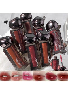 LuckNest 6 Colors Cute Lipstick Makeup Set Plumping Lip GlossHigh Shine Moisturizing Lip Oil Lip Tint Gloss Long Lasting Waterproof Christmas Makeup Gift kit 
