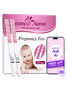 Easy@Home Pregnancy Test Strips Kit: 10 Pack HCG Test Strips  - Image 1