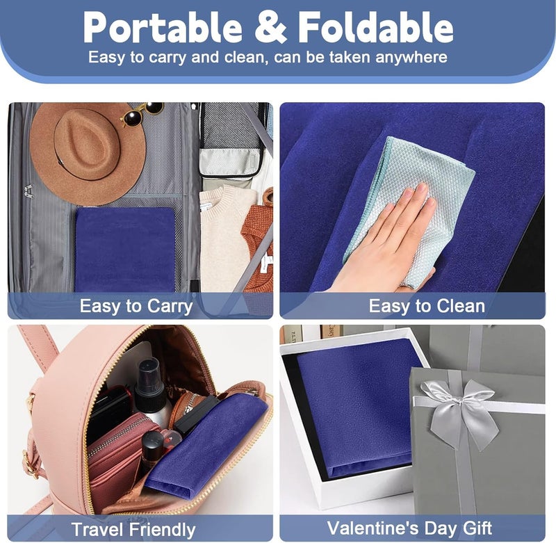 Prosixtoy Inflatable Lumbar Cushion Travel Pillow - Beach Pillow Support Pillow Back Cushion Triangle Pillow Neck Pillow Lumbar Pillow as Wedge Cushion, Yoga Pillow and Camping Pillow (Light Blue) - Image 5