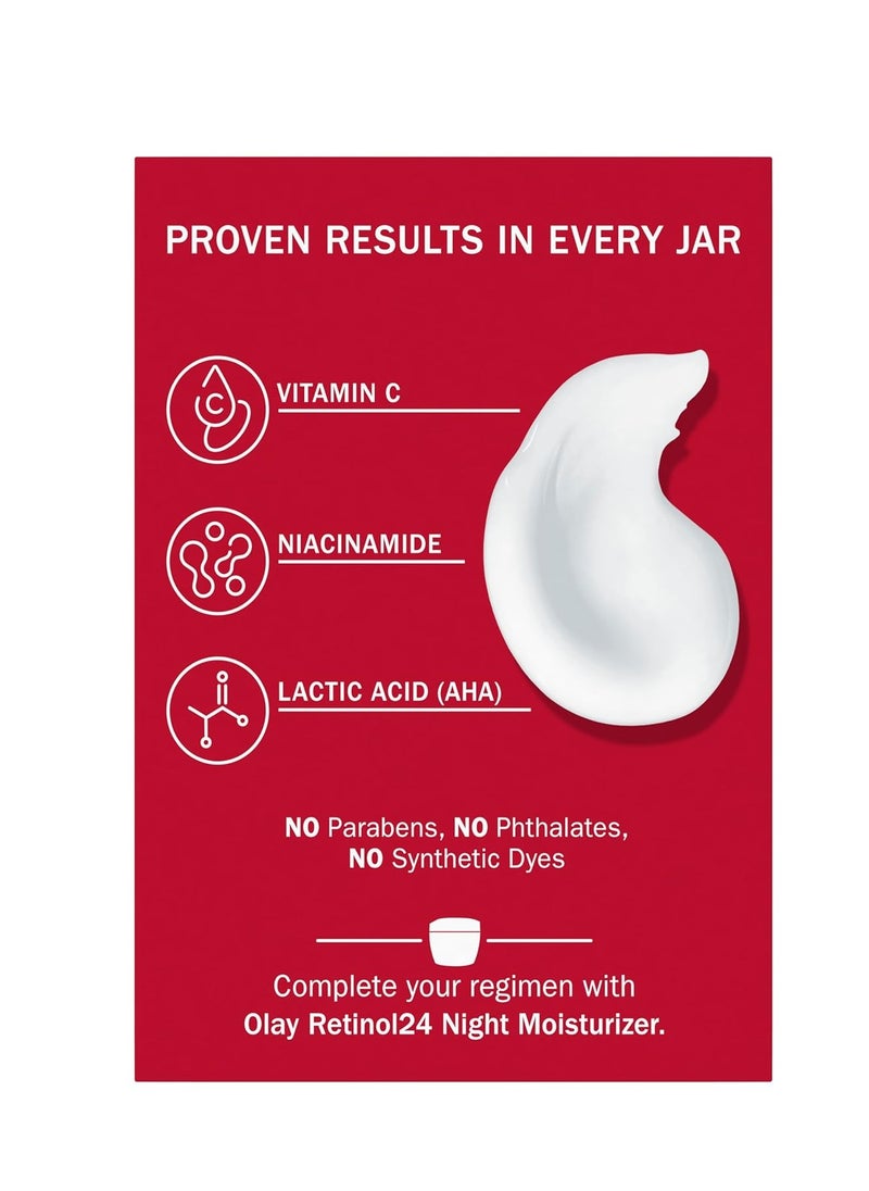 Olay - Olay Vitamin C Lightweight Face Moisturizer - Brighten - Even Tone - Hydrate - Lightweight Anti-Aging Cream for Dark Spots and Dry Skin, 1.7 oz - Image 1