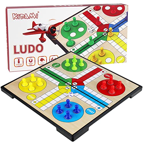 KIDAMI Ludo Magnetic Board Game Set Childrens Family Ludo Learning Game for Kids and Adults112X112 in - Image 1