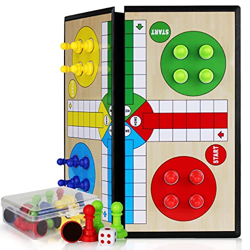 KIDAMI Ludo Magnetic Board Game Set Childrens Family Ludo Learning Game for Kids and Adults112X112 in - Image 5