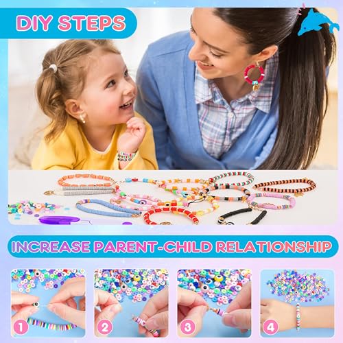 Satmarhz Bracelet Making Set for Girls, Jewellery Making Kit for Kids DIY Bracelet Making Set, Games for Girls Age 6-12 Years Old - Image 3