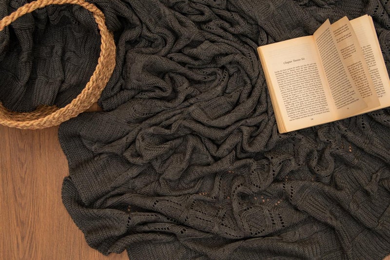 Knitted Coverlet – Aran Stitch – 1 Piece