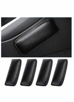 SYOSI Car Knee Pad Leg Pad Car Center Console Knee Leg Elbow Cushion Pad Automotive Knee Cushion Leather Knee Cushion Universal Car Soft Leather Knee Pad Leg Pad (4 Black)  - Image 2