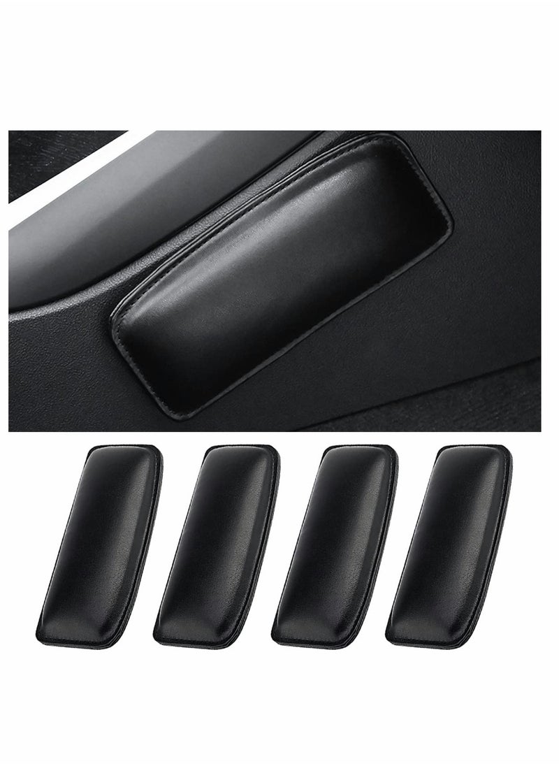 SYOSI Car Knee Pad Leg Pad Car Center Console Knee Leg Elbow Cushion Pad Automotive Knee Cushion Leather Knee Cushion Universal Car Soft Leather Knee Pad Leg Pad (4 Black)  - Image 2