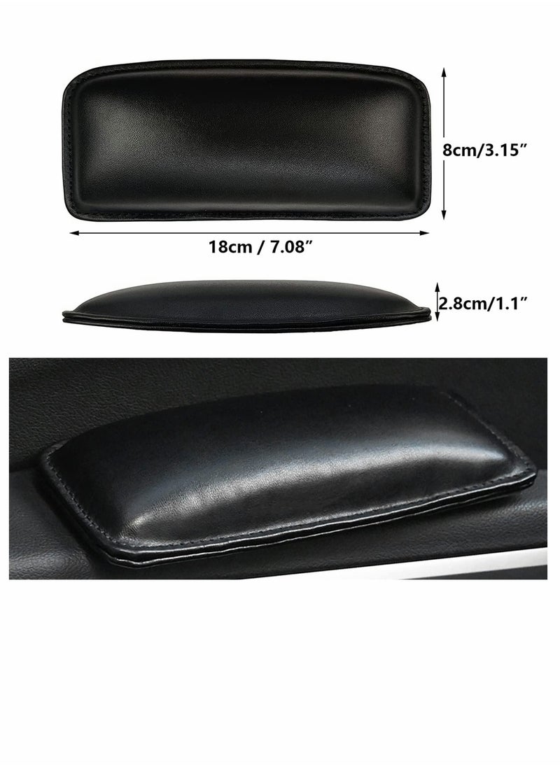 SYOSI Car Knee Pad Leg Pad Car Center Console Knee Leg Elbow Cushion Pad Automotive Knee Cushion Leather Knee Cushion Universal Car Soft Leather Knee Pad Leg Pad (4 Black)  - Image 3