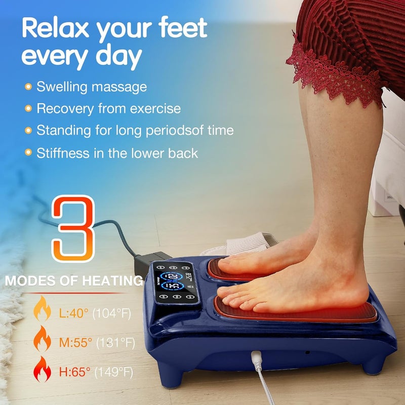 VnioLife مدلك قدم كهربائي مع تدفئة لآلام الأعصاب والتهاب اللفافة الأخمصية مؤهل لـ FSA و HSA اهتزاز شياتسو مدلك قدم مدفأ لتخفيف الألم وتحسين الدورة الدموية مدلك للقدمين لتخفيف الألم وتحسين استرخاء العضلات - Image 2