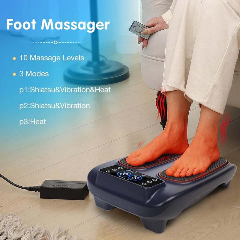 VnioLife مدلك قدم كهربائي مع تدفئة لآلام الأعصاب والتهاب اللفافة الأخمصية مؤهل لـ FSA و HSA اهتزاز شياتسو مدلك قدم مدفأ لتخفيف الألم وتحسين الدورة الدموية مدلك للقدمين لتخفيف الألم وتحسين استرخاء العضلات - Image 4