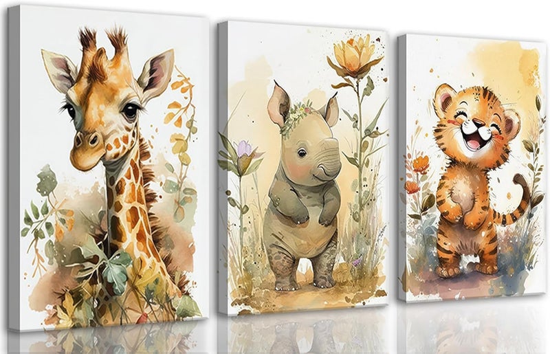 Children's wall art set, 3 pieces, 30x40 cm each - 30 mm thick - Digital printing with UV coating - Self-adhesive, easy to install - Safe materials