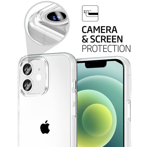 TENOC Phone Case Compatible with iPhone 12 & iPhone 12 Pro, Clear Case Shockproof Protective Bumper Slim Cover for 6.1 Inch - Image 5