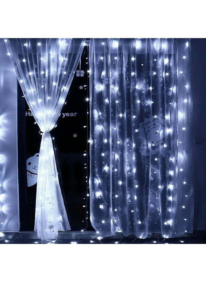 Arabest - Curtain Lights 300Led 3×3M Curtain String Lights With Remote 8 Lighting Modes Dimmable Timer Led Curtain Lights Fairy Lights With Usb Powered For Bedroom Party Wedding Home Decorations - Image 1