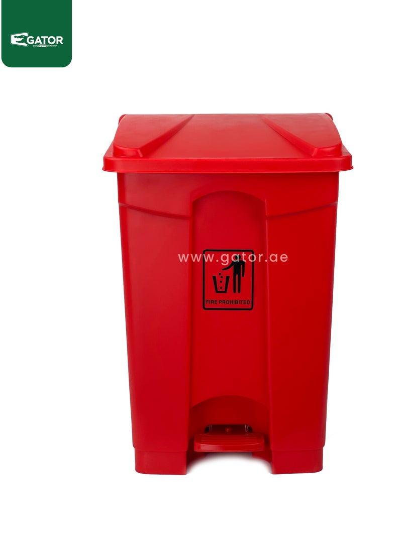 Gator EK Plastic Garbage Bin 87L Red - Image 1