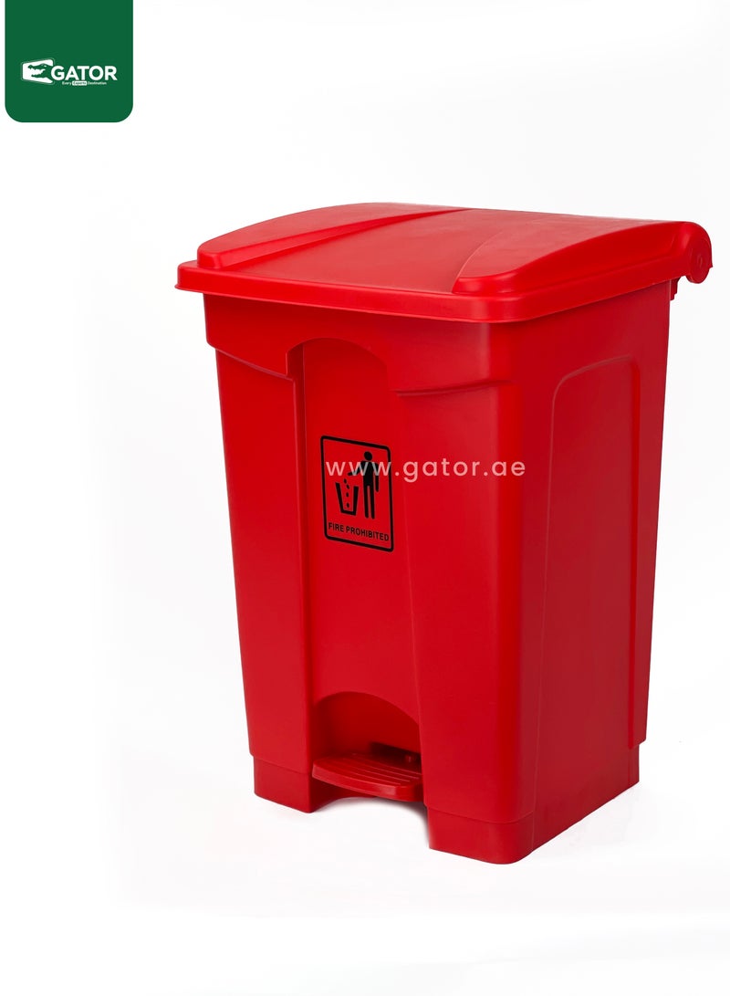 Gator EK Plastic Garbage Bin 87L Red - Image 2