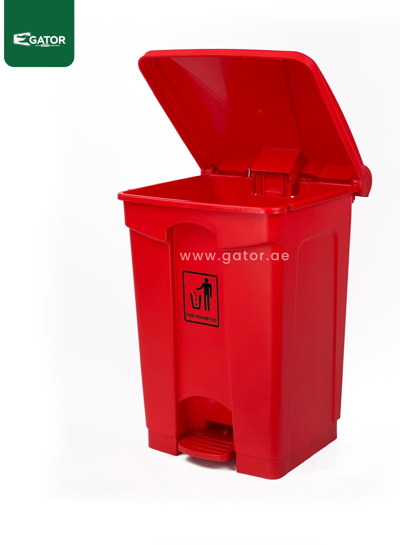 Gator EK Plastic Garbage Bin 87L Red - Image 3