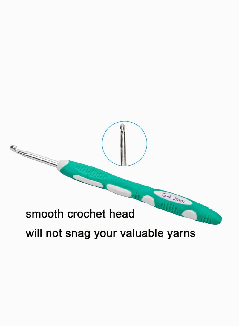 SYOSI Crochet Hook, Longer Ergonomic Crochet Hook Set, Smooth Soft Grip Handles Crochet Needles Knitting Needles for Arthritic Hands, Beginners and Experienced Crocheter, 9 PCS - Image 5