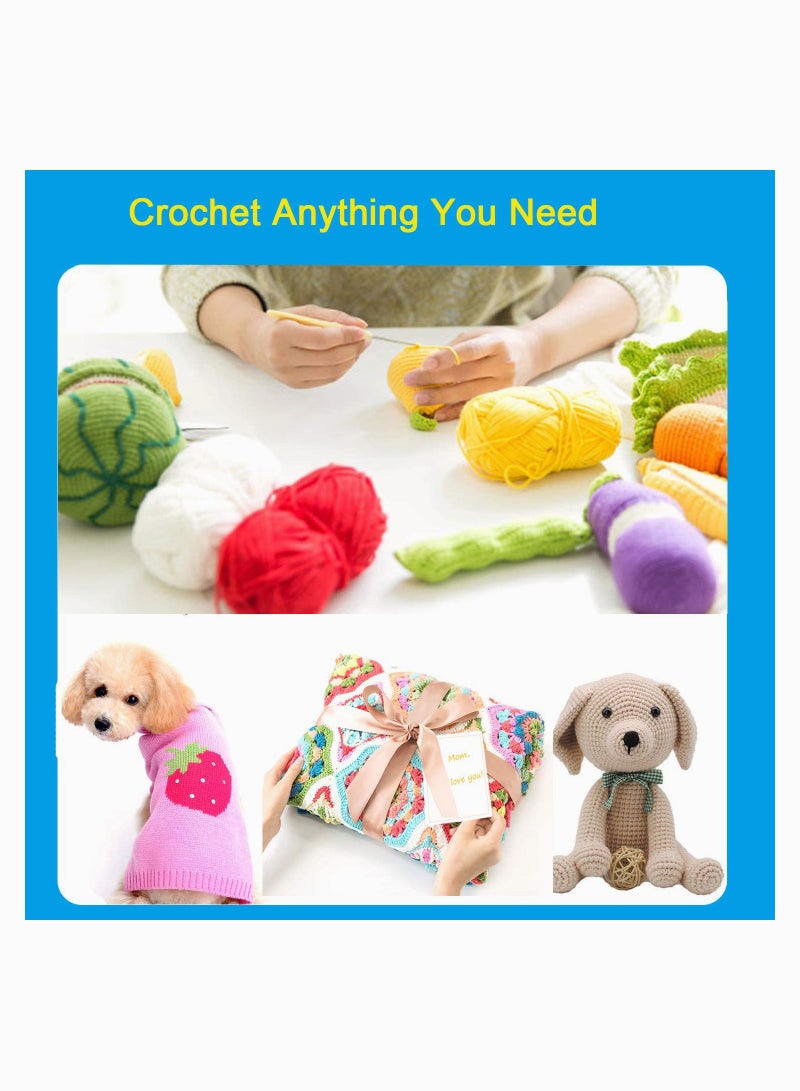 SYOSI Crochet Hook, Longer Ergonomic Crochet Hook Set, Smooth Soft Grip Handles Crochet Needles Knitting Needles for Arthritic Hands, Beginners and Experienced Crocheter, 9 PCS - Image 3