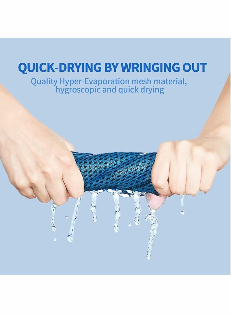 SYOSI Cooling Towels 6 Pack Ice Towel 30 * 80 cm Mesh Cooling Towel Soft Breathable Chilly Towel for Neck Microfiber Towel for Yoga Golf Sport Running Gym Workout Camping Fitness  - Image 4