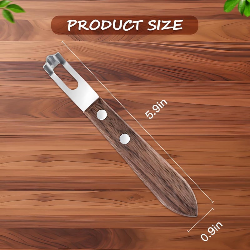 smrtcol Channel Knife for Zesting Stainless Steel Bar Tool with Wood Handle, Curved Blade for Lemon/Orange Twists Cocktail Garnish Tool for Bartenders & Home Mixologists - Image 4