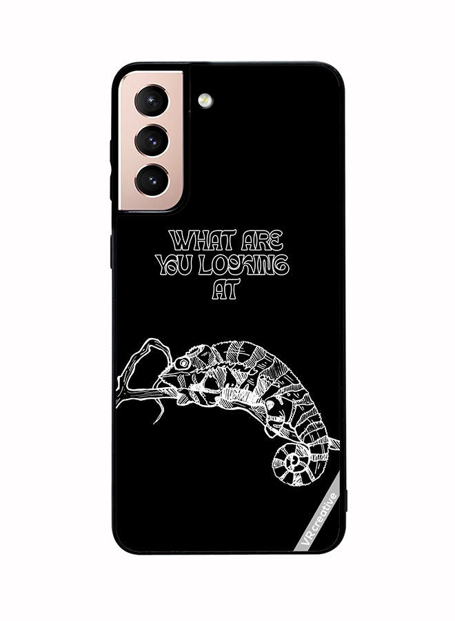 Protective Case Cover For Samsung Galaxy S21 Plus 5G Sleeping Chameleon Design Multicolour