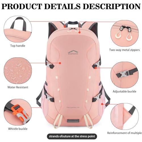 BAGPARKK Hiking Backpack,Large 35L Travel Backpacks for Men Women,Water Resistant Ultra Lightweight Foldable Packable Camping Daypack for Outdoor Sports - Image 5