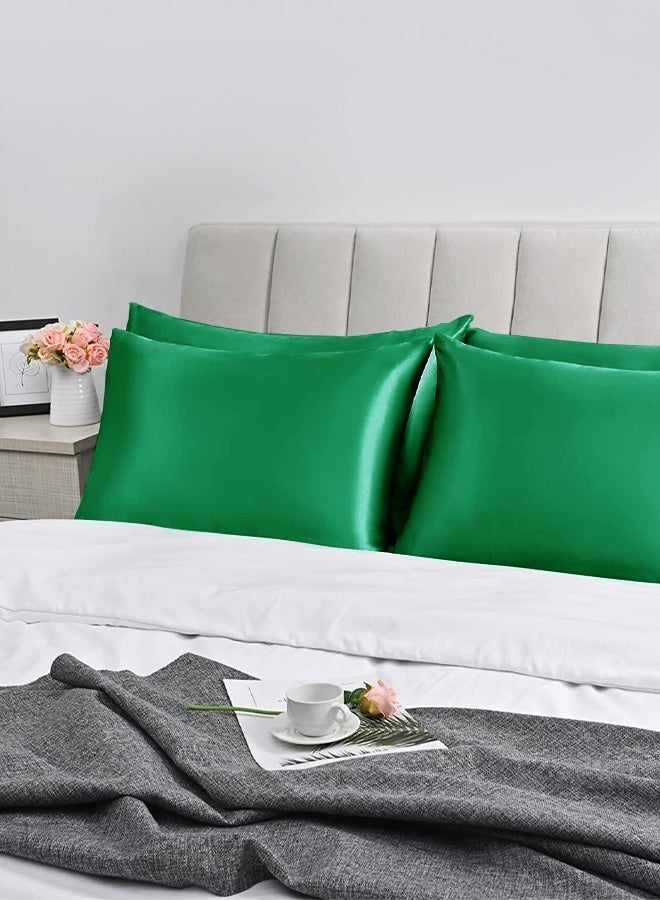 2PCS Satin Pillowcase for Hair and Skin-Soft  Silky Pillow Covers for Sleeping-Satin Pillow Covers with Envelope Closure - Image 2